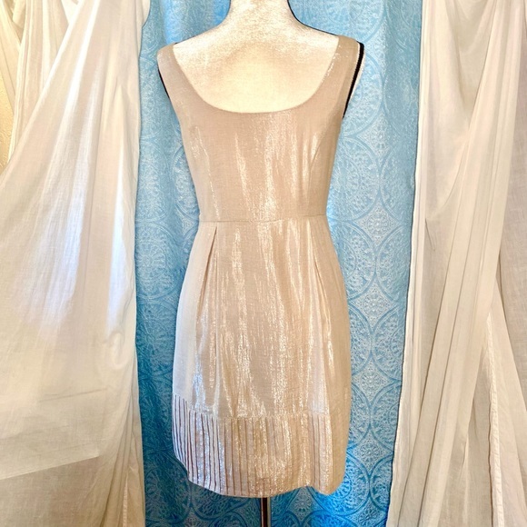 #D3 Yoana Baraschi Tan with Gold Metallic
Sleeveless Dress - Picture 4 of 5